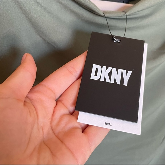 DKNY Olive Cowl Neck Shell Top - NWT - Picture 7 of 8